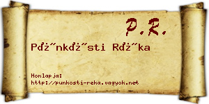 Pünkösti Réka névjegykártya